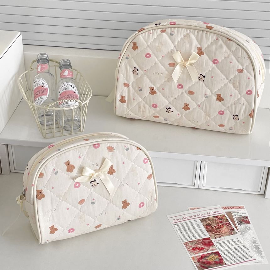 ZenlyHabit - Cartoon Paneel Stoffen Make-up Tas / Etui (Diverse Ontwerpen)