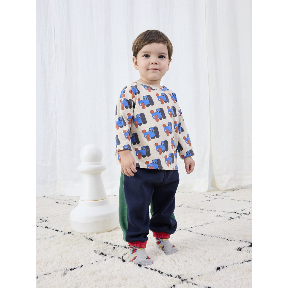 Køb Bobo Choses Light Heather Grey Bobo Choo Choo All Over Long Strømper