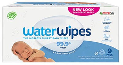 WaterWipes  Plastfrie Våtservietter 9x60-pack
