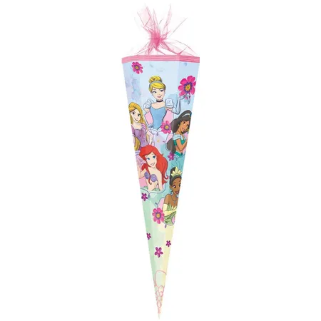 Nestler Schultüte Princess-Girl Power, 50 cm, eckig, Tüll/Posaborte rosa