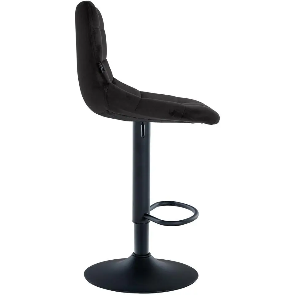 CLP Set van 2 Barkruk Jerry zwart Frame - Fluweel - zwart