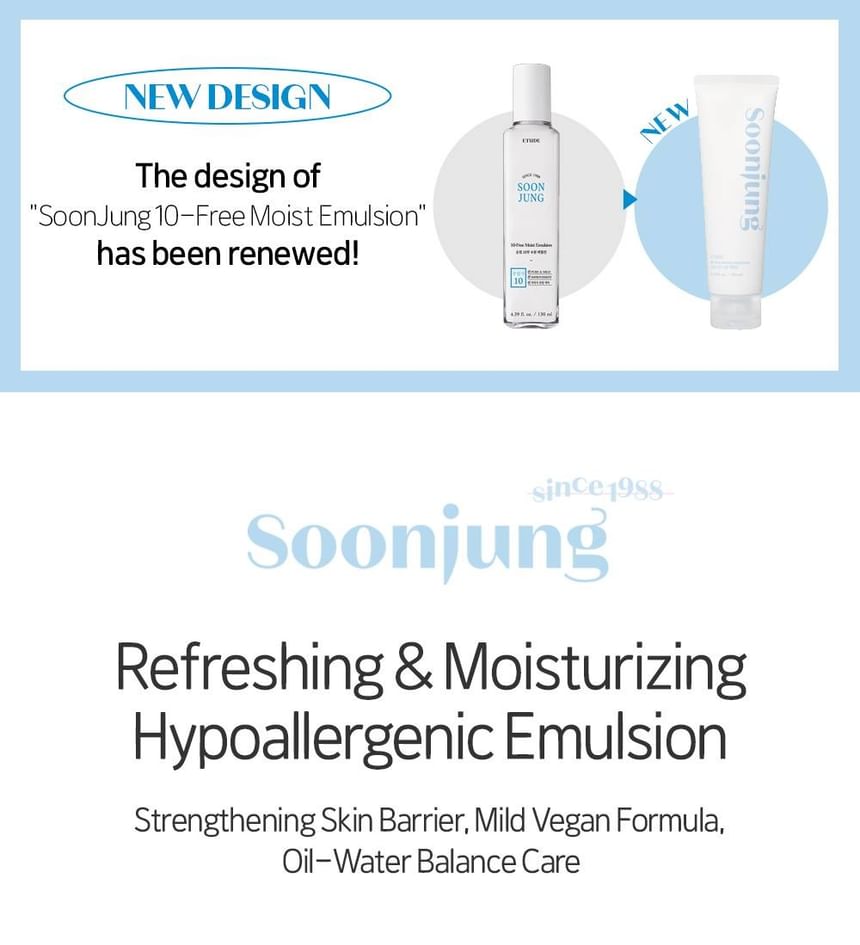 ETUDE - Soon Jung 10-Free Moist Emulsion