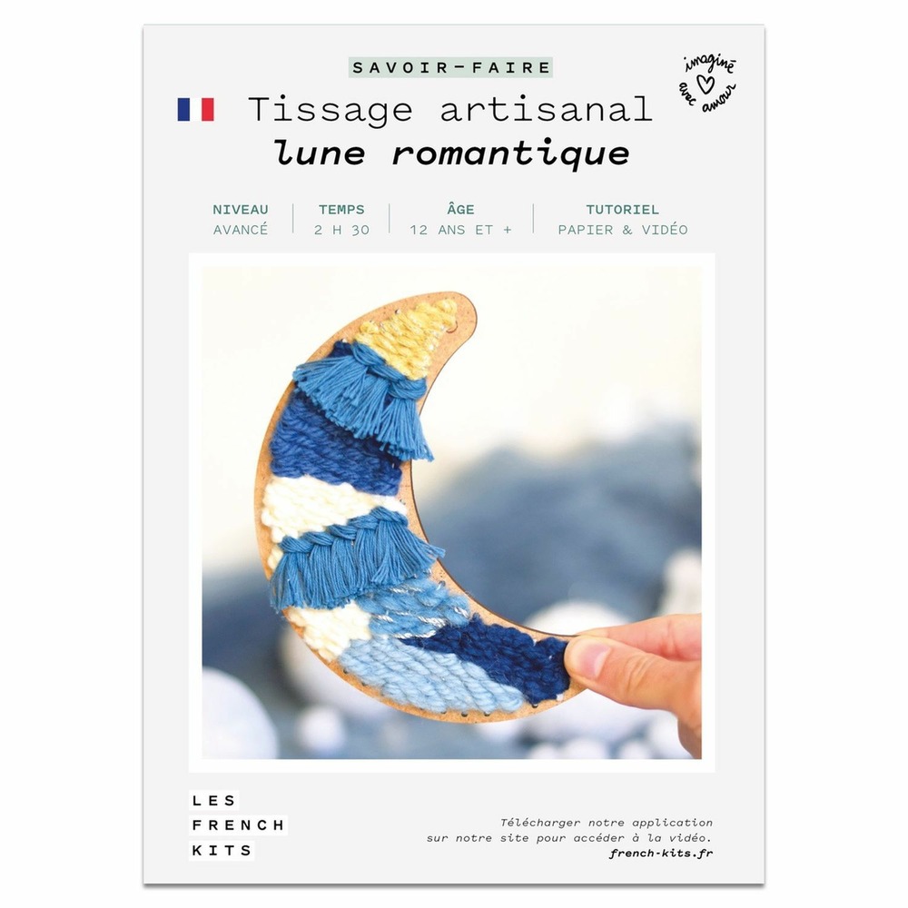 Coffret diy - lune bleue romantique à tisser