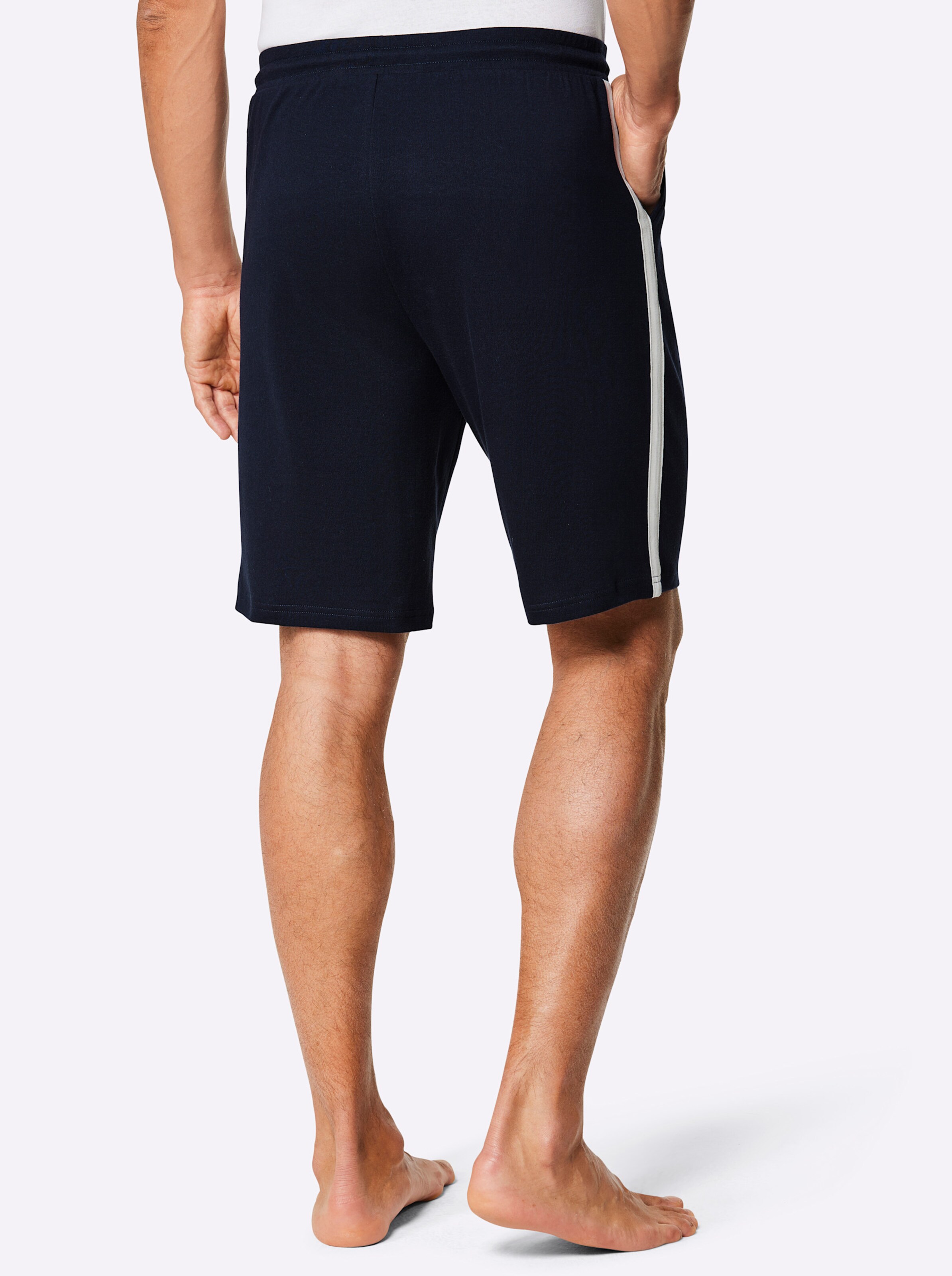 feel good Bermuda in anthrazit-meliert + marine