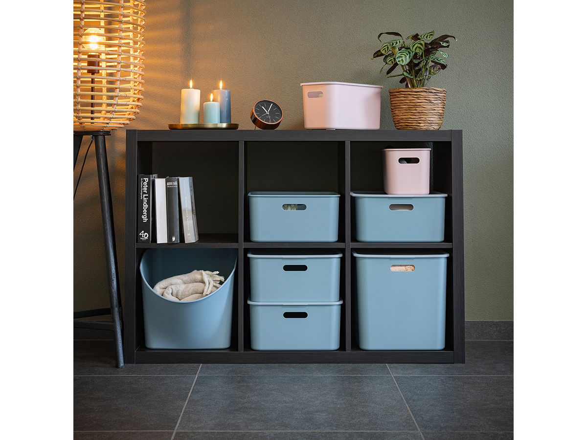 Sunware sigma home set van 3 cube boxen met deksel - black