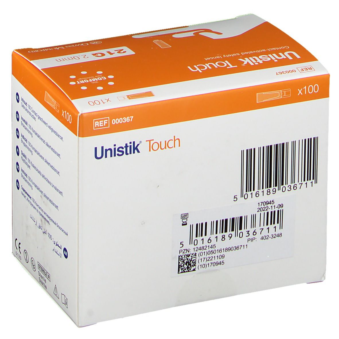 Unistik® Touch 21 G Sicherheitslanzetten