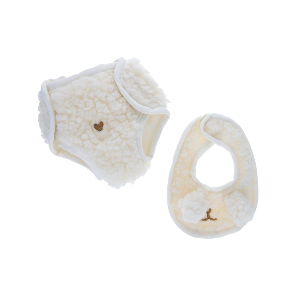 Set à langer pour poupée sherpa blanc - Doux comme un agneau Frisette