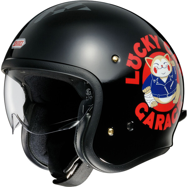 Shoei - Casque J-O Lucky Cat Garage TC-5 / Noir / Rouge
