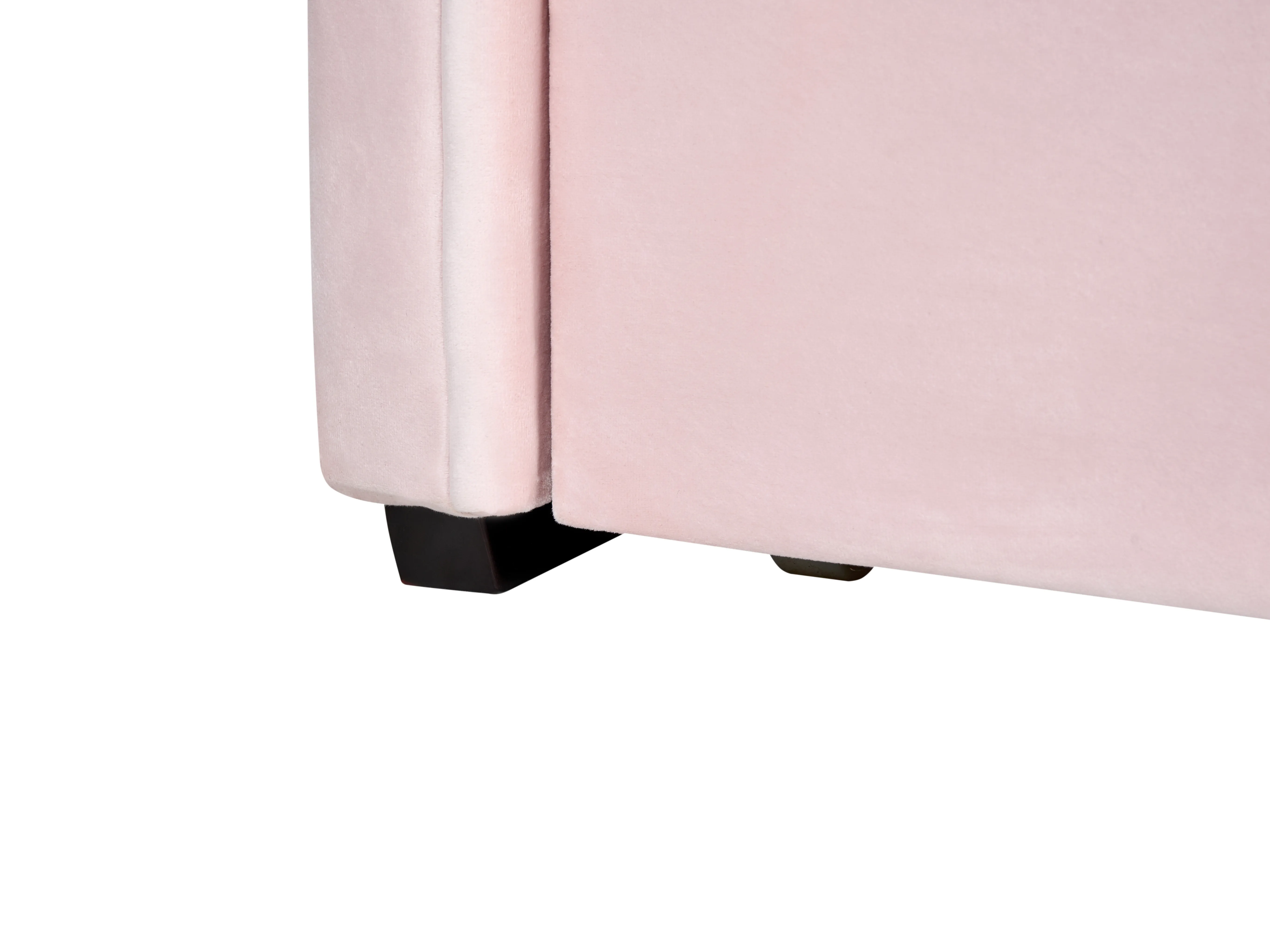 Onderschuifbed Fluweel LIBOURNE 90 x 200 cm Pastelroze