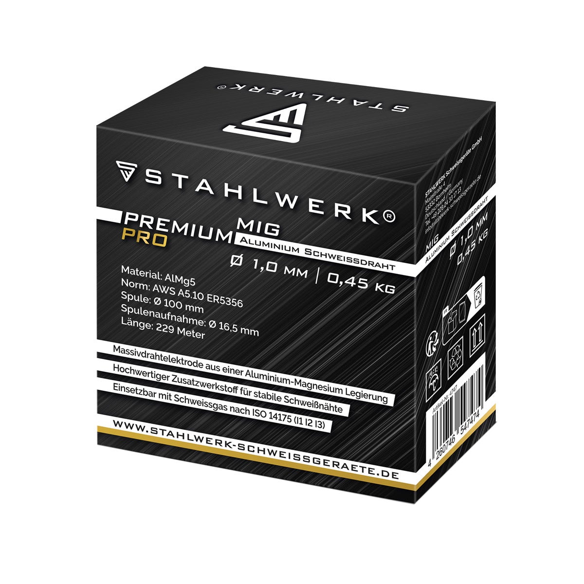 STAHLWERK lasdraad MIG MAG aluminium ER5356 AlMg5 1,0 mm 0,45 kg draadrol