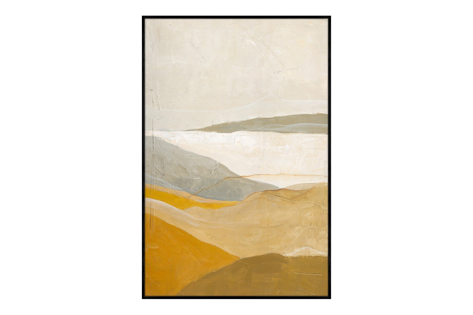 Yellow Field 100x150 cm Black Frame