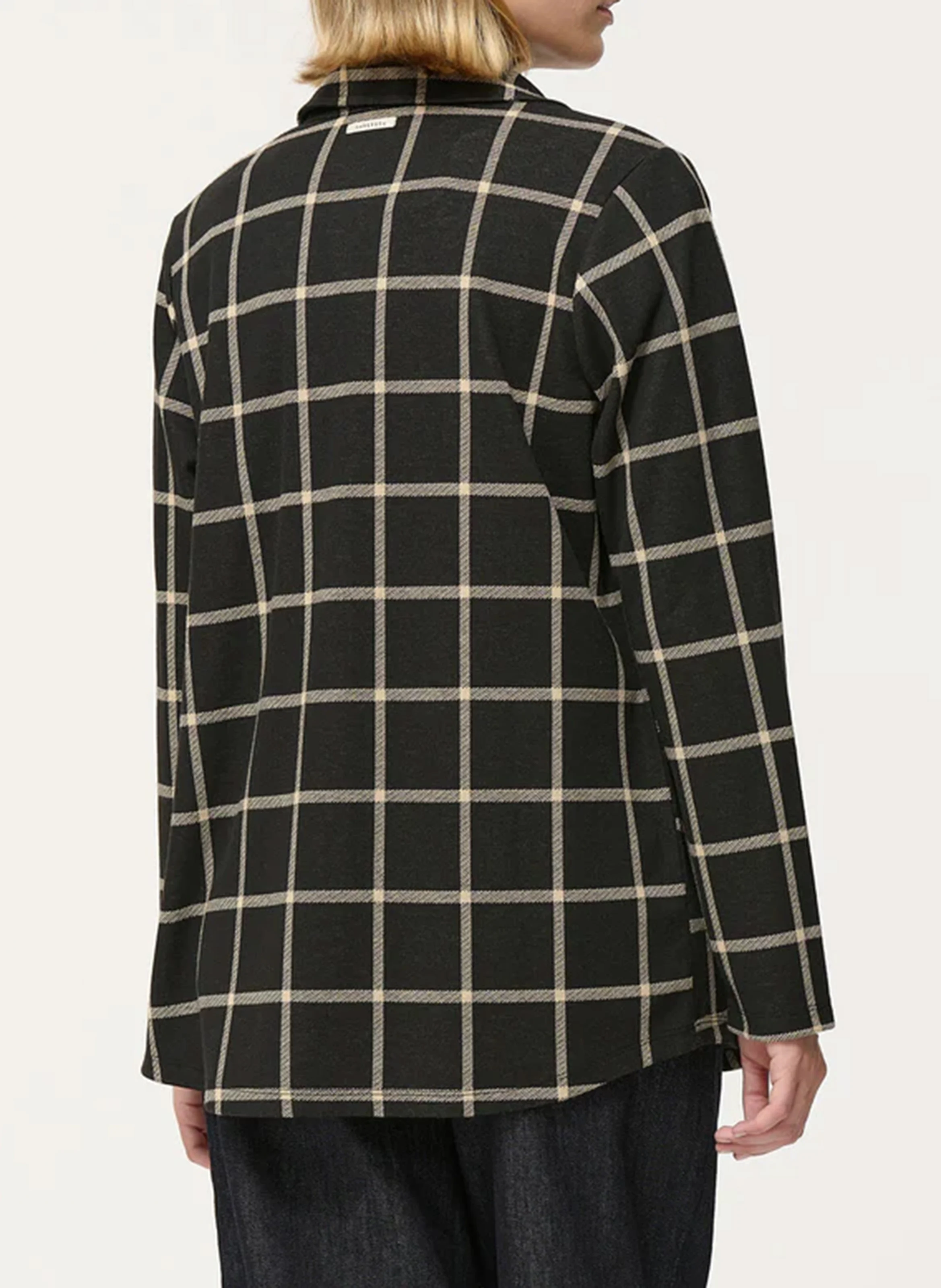 Chemise col classique à carreaux | Noir