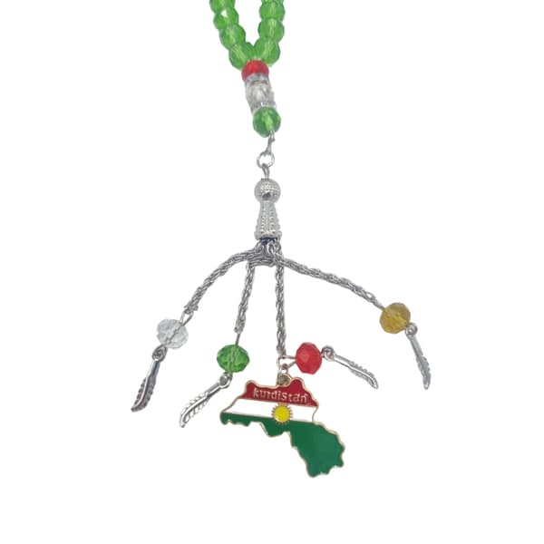 Muslimske bønneperler Tasbih Zikr-perler Kurdistan-flagg