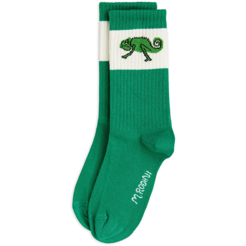 Køb Mini Rodini Green Lizard 1-Pack Strømper