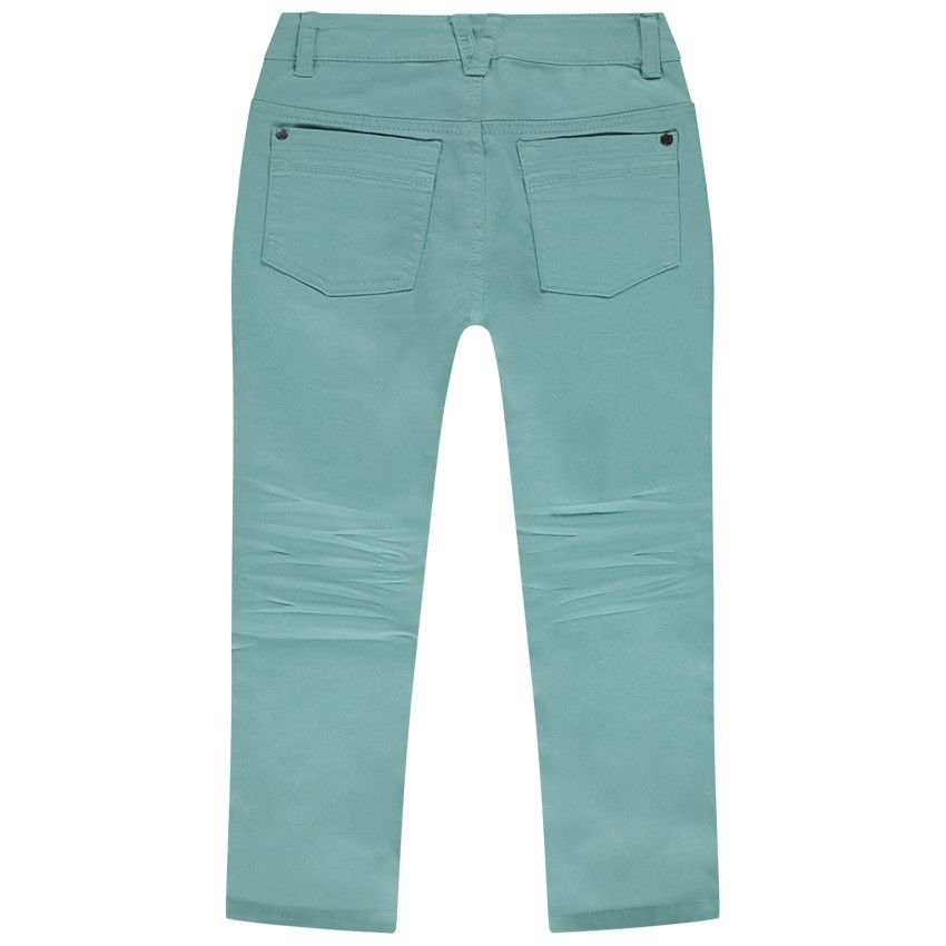 Pantalon slim en twill uni pour garçon - Vert