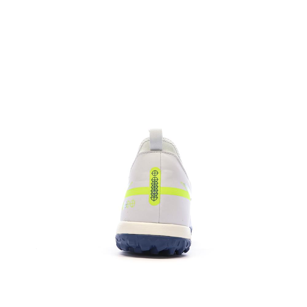 Nike Chaussures de Foot Blanc/Bleu/Jaune Junior Nike Phantom GT2 Academy