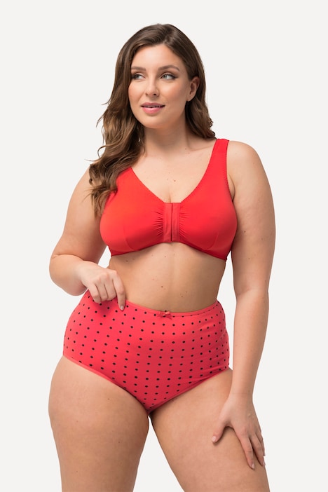 Maxislips, 3er-Pack, Punkte / einfarbig, High Waist