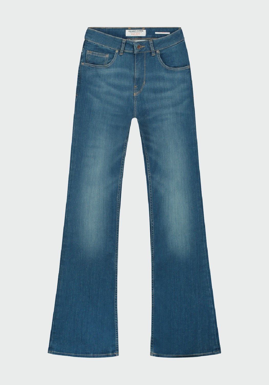 Kuyichi Damen-Jeans Amy Bootcut Essential Medium Blue