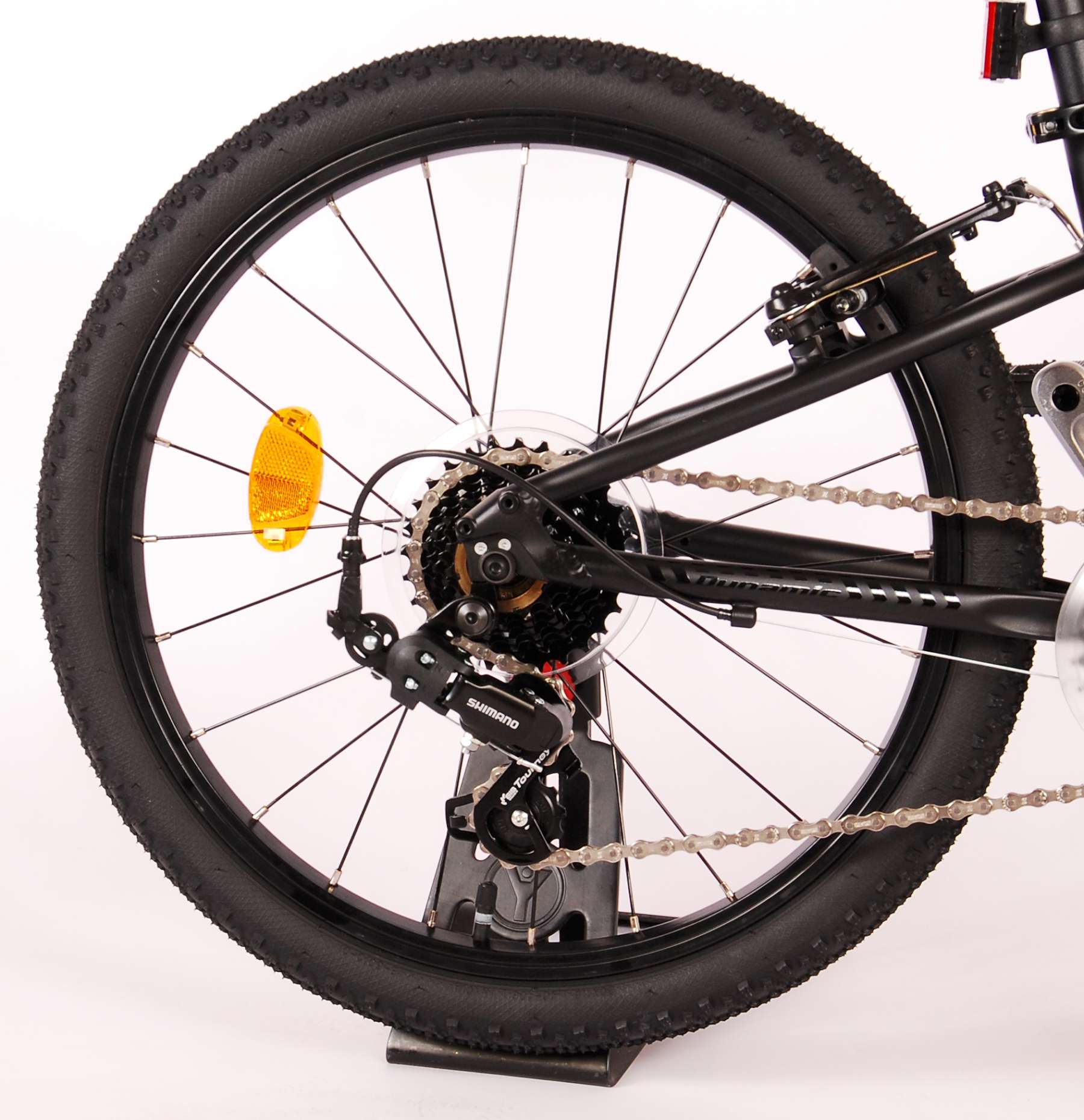 TPFSports Dynamic Kinderfahrrad - Jungen - 20 Zoll - 2 Handbremsen - 7 Gänge - Mattschwarz