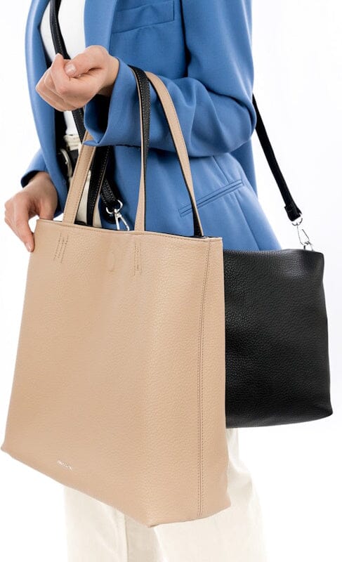 Emily & Noah Eva Bag in Bag Reversible Shopper Black