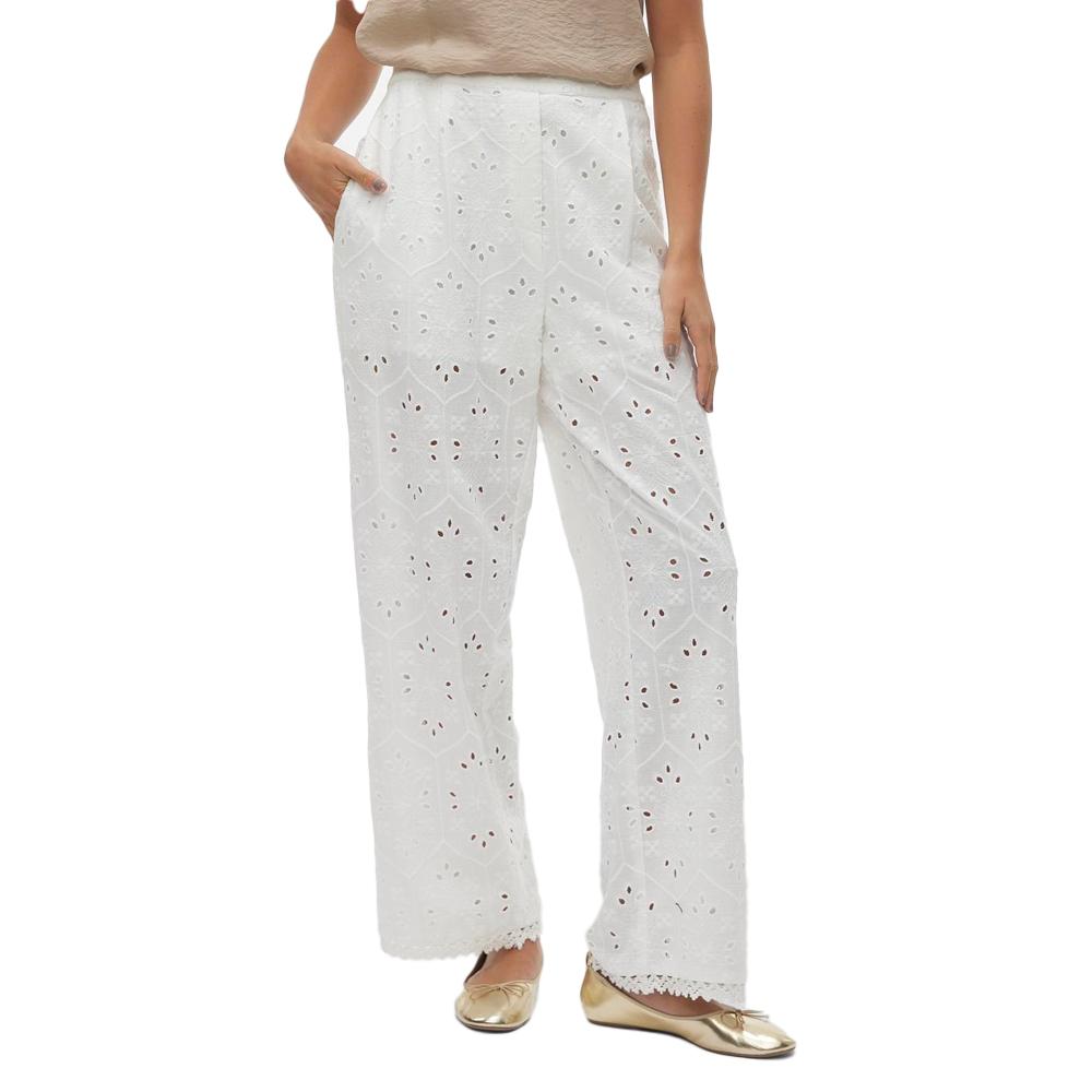 Vero Moda Pantalon Fluide Blanc Femme Vero Moda Mirina