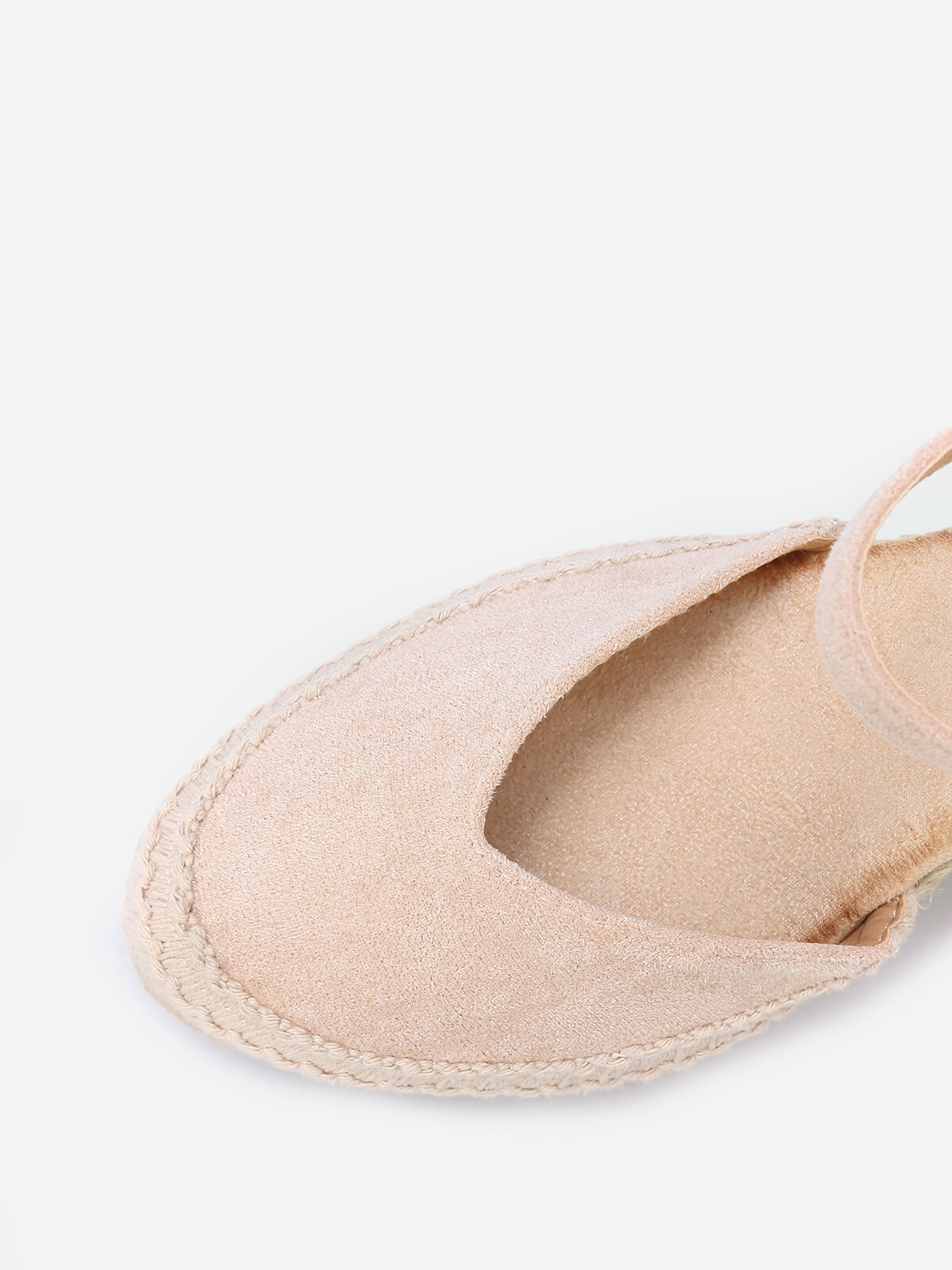 Espadrilles compensées à bride- Beige