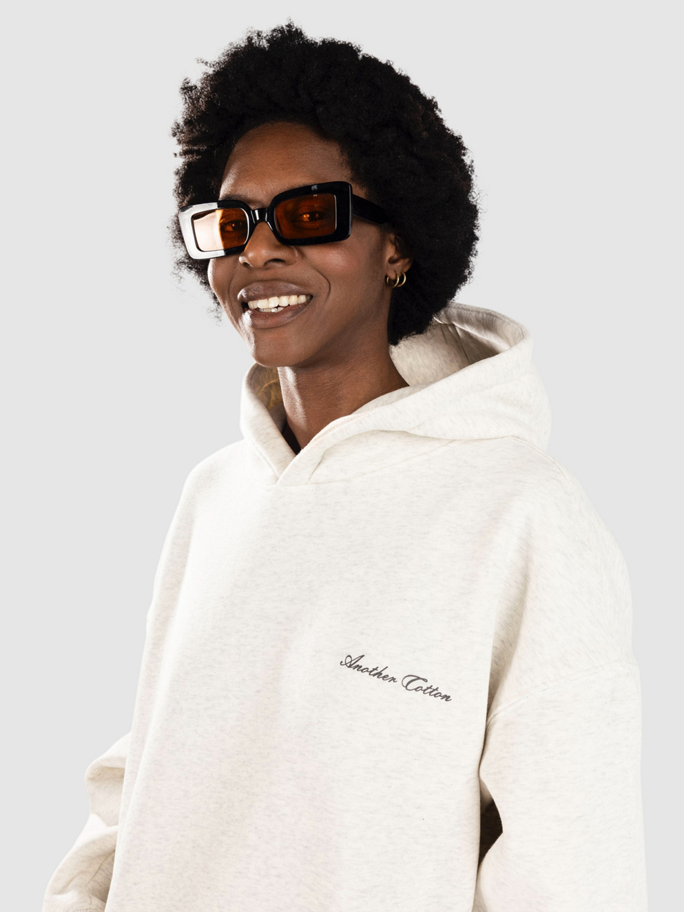 Another Cotton Lab Deuce Oversized Hoodie ash grey