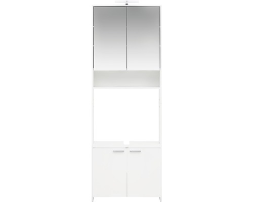 LED-strip chroom, vast ingebouwde LED, 6 W, 1-lichts, zilver