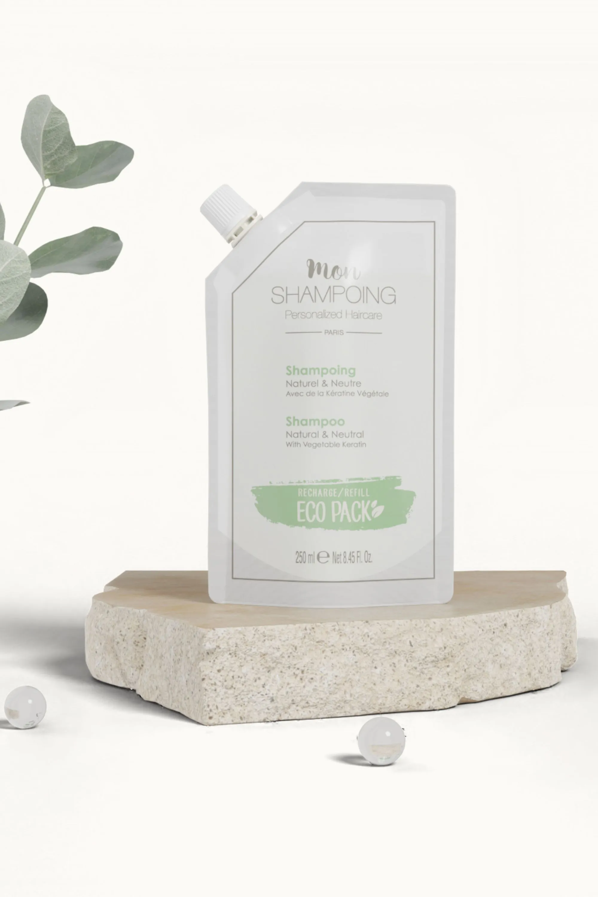 Mon SHAMPOING Shampoing rechargeable naturel & neutre pour tous types de cheveux-250 ml