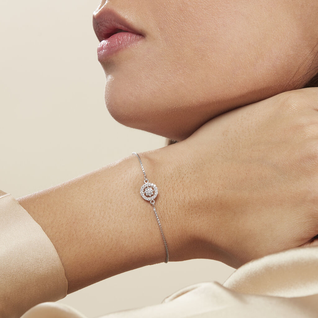 Bracelet Argent Blanc Angerona Oxydes De Zirconium
