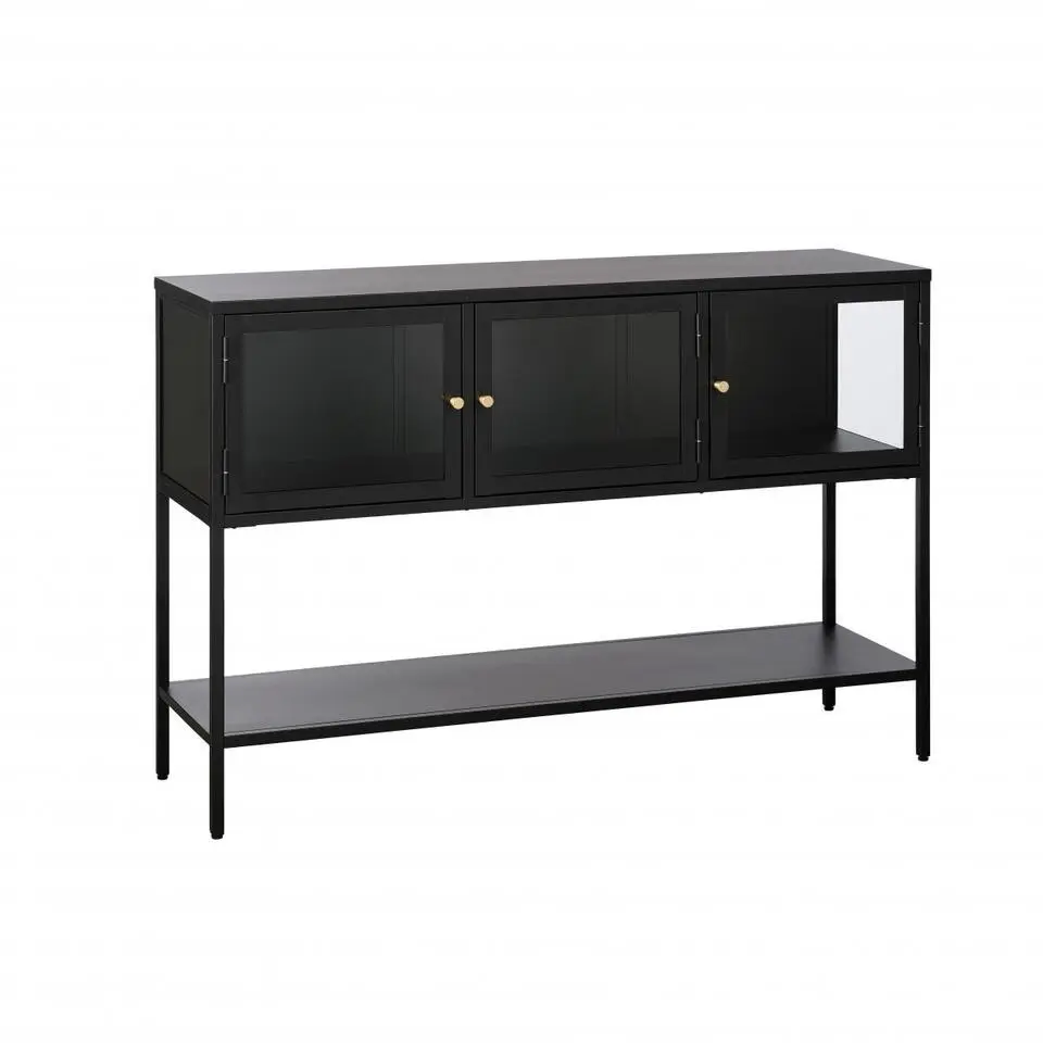 Nordic Home - Ragnar hoog staand dressoir - 130 cm - zwart