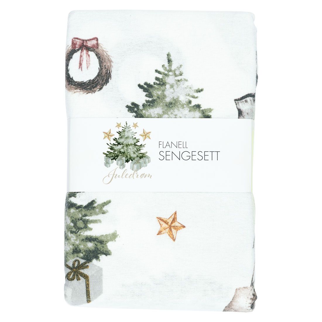 Sengesett flanell Juledrøm 100x140