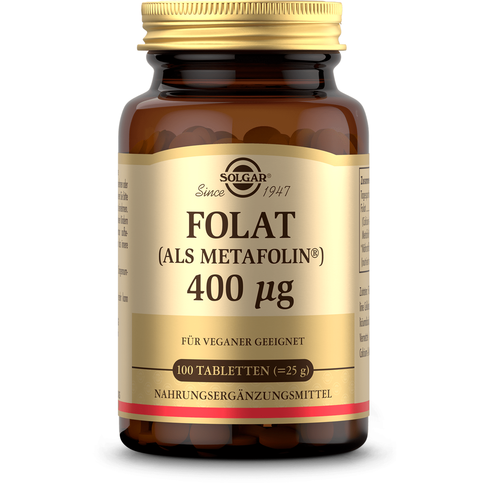 Folat (als Metafolin) 400 µg (100 Tabletten)