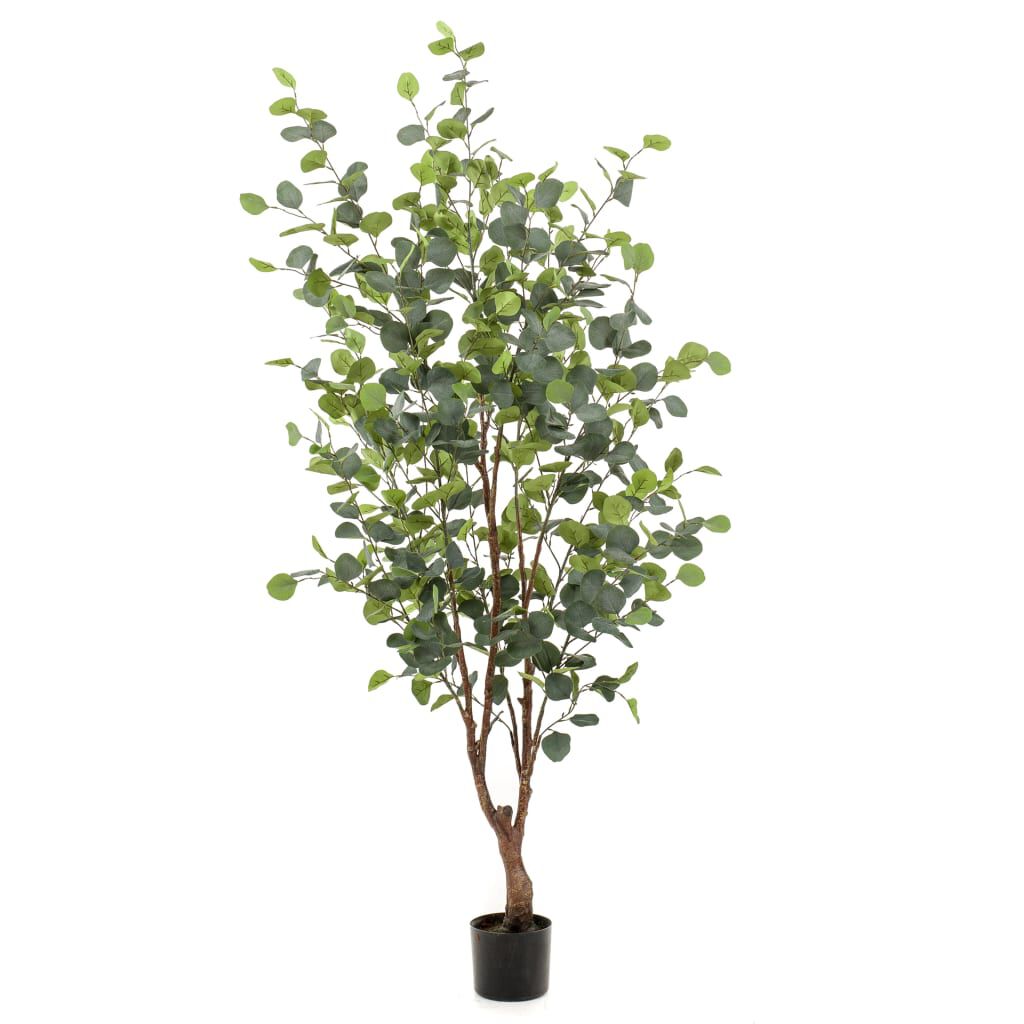 Smaragdgroene kunst-eucalyptusboom in pot, 140 cm