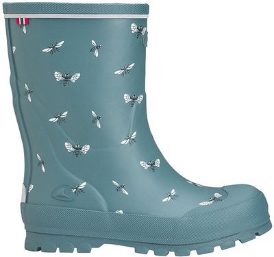 Viking Jolly Print Gummistøvler, Bluegreen/White