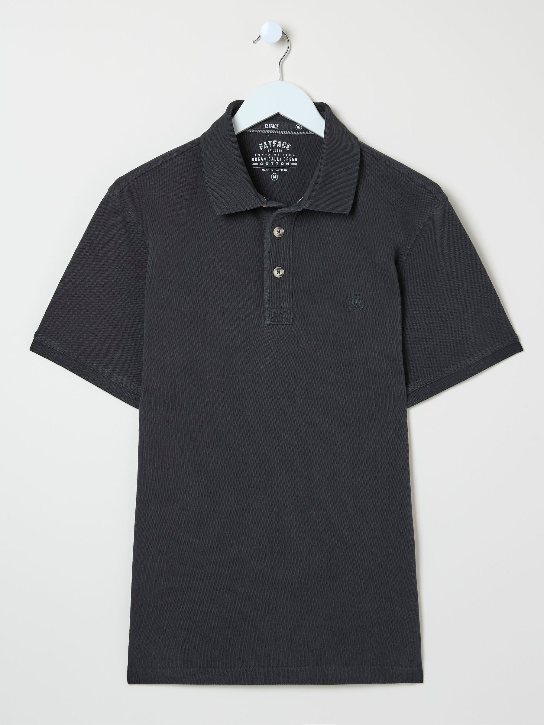 Zwart - FatFace - Piqué polo met korte mouwen