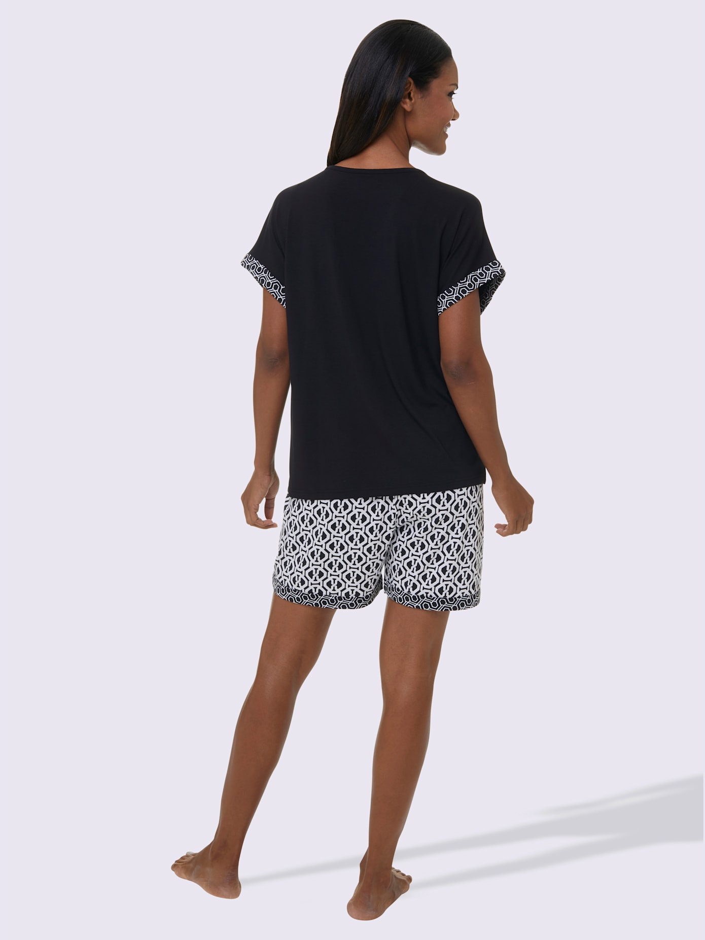 Pyjama court jersey fin