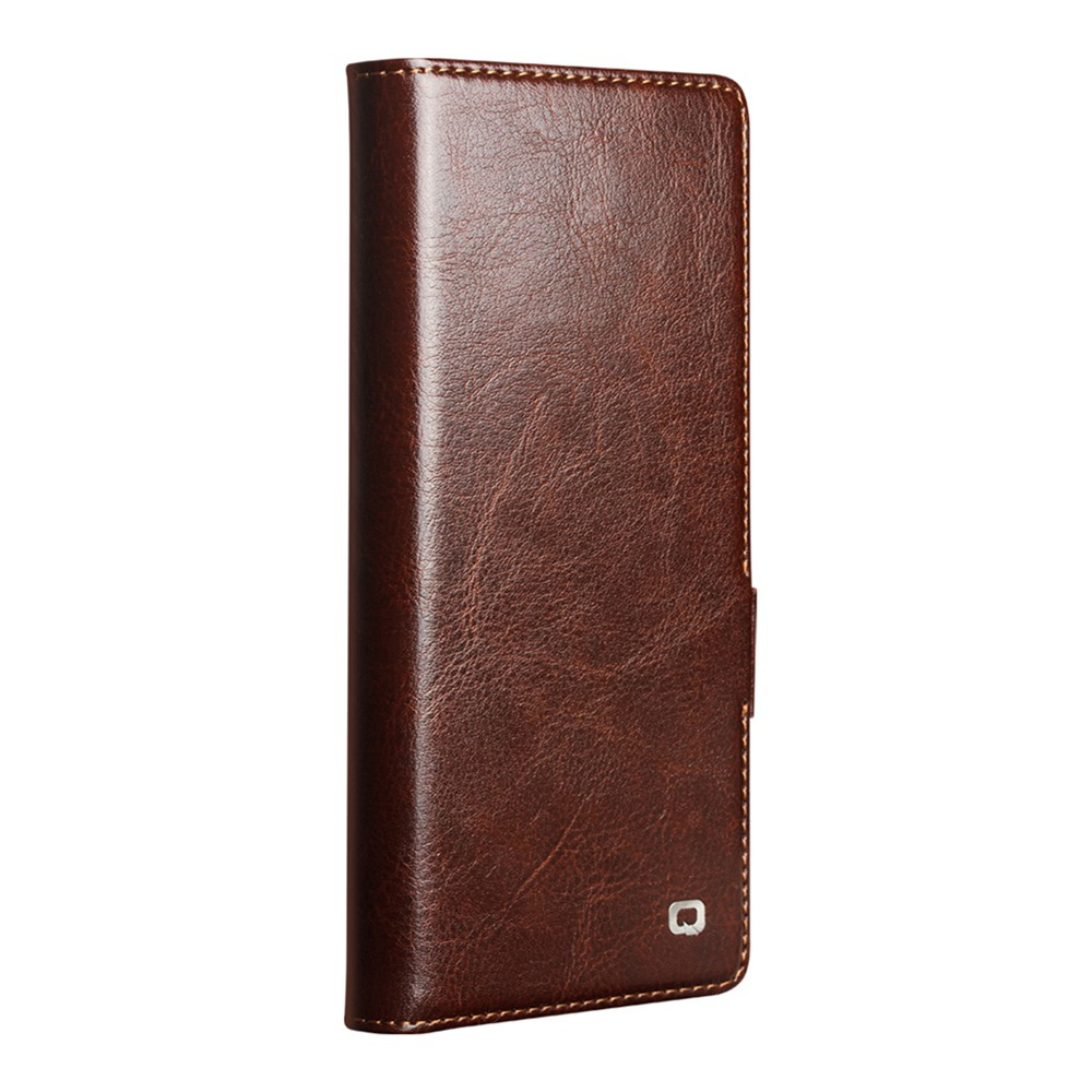 Samsung Galaxy Z Fold7 Echtleder Tasche Flip Cover mit Kartenfächer - Braun