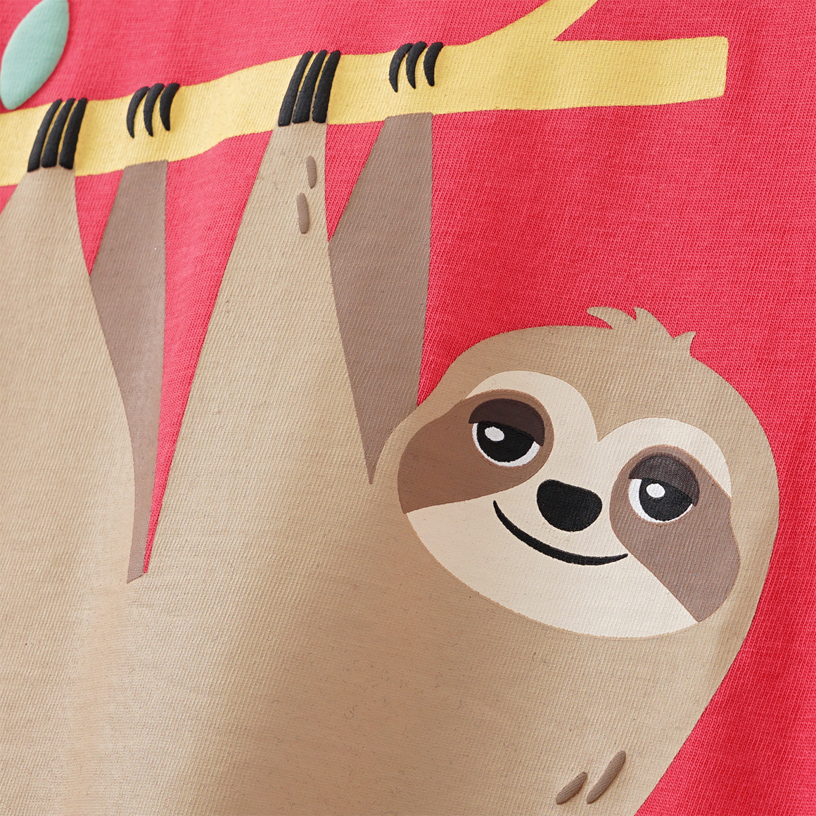 Topolino Kinder T-Shirt mit Faultier-Motiv rot