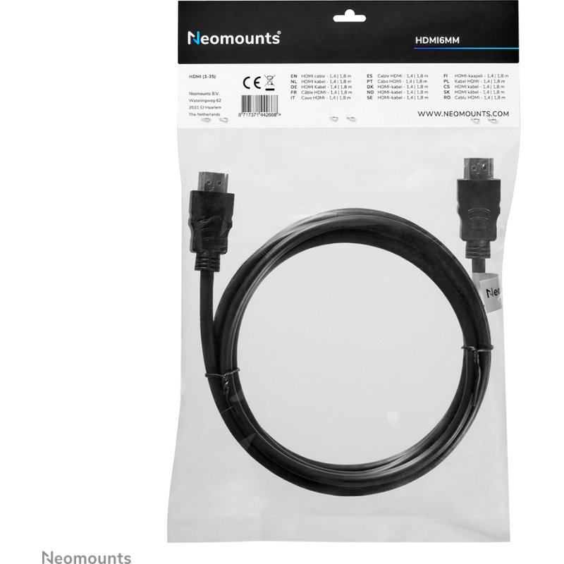 Neomounts HDMI6MM câble HDMI - 1.8 mètres