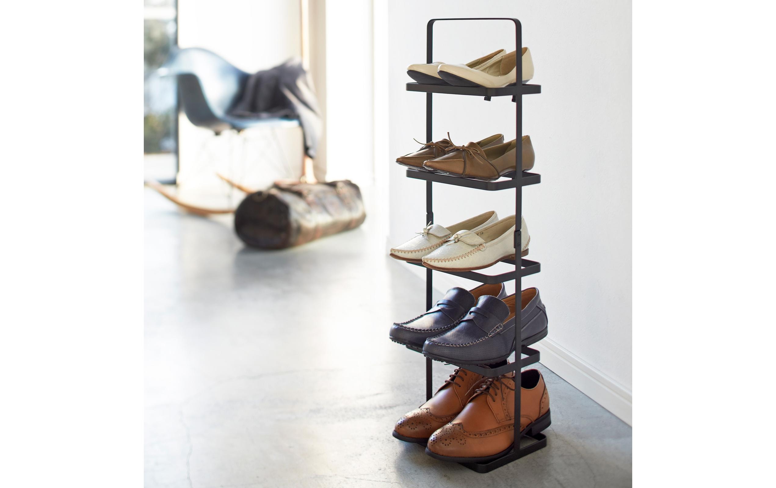 Schuhregal Tower 22 x 77.5 cm, SchwarzHohes Schuhregal