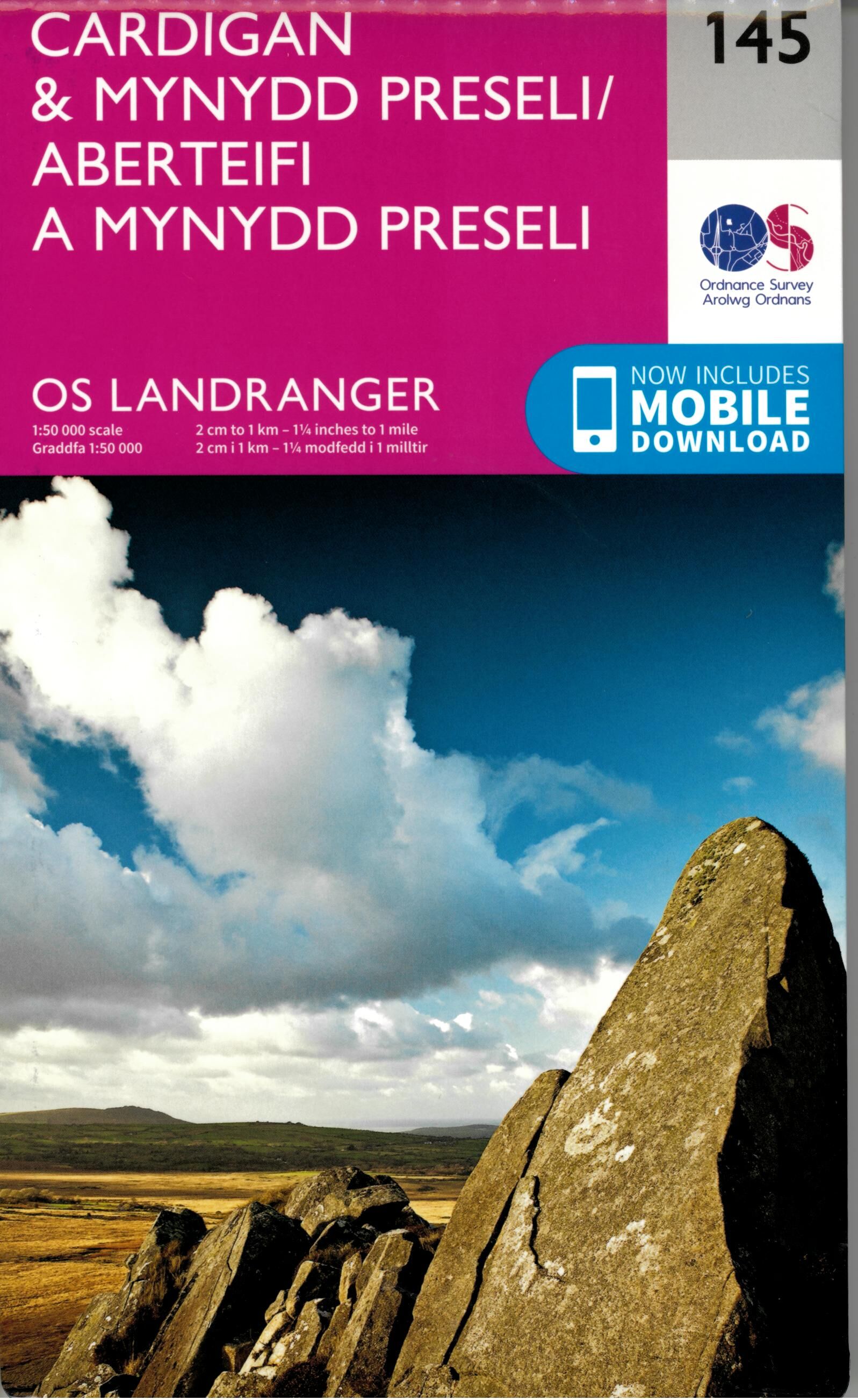 ORDNANCE SURVEY - 145 GB CARDIGAN 1 50 000
