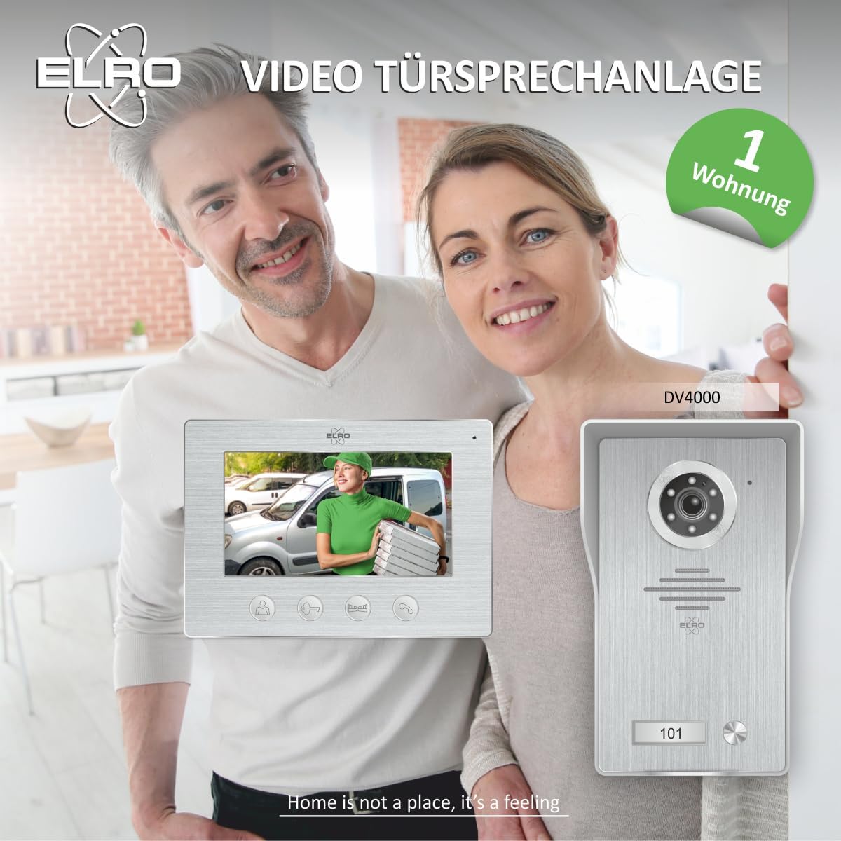 ELRO DV4000 Video Türsprechanlage │ 1080P Full HD Kamera mit Nachtsicht │ 4-Draht Kabel │ 16 Klingeltöne