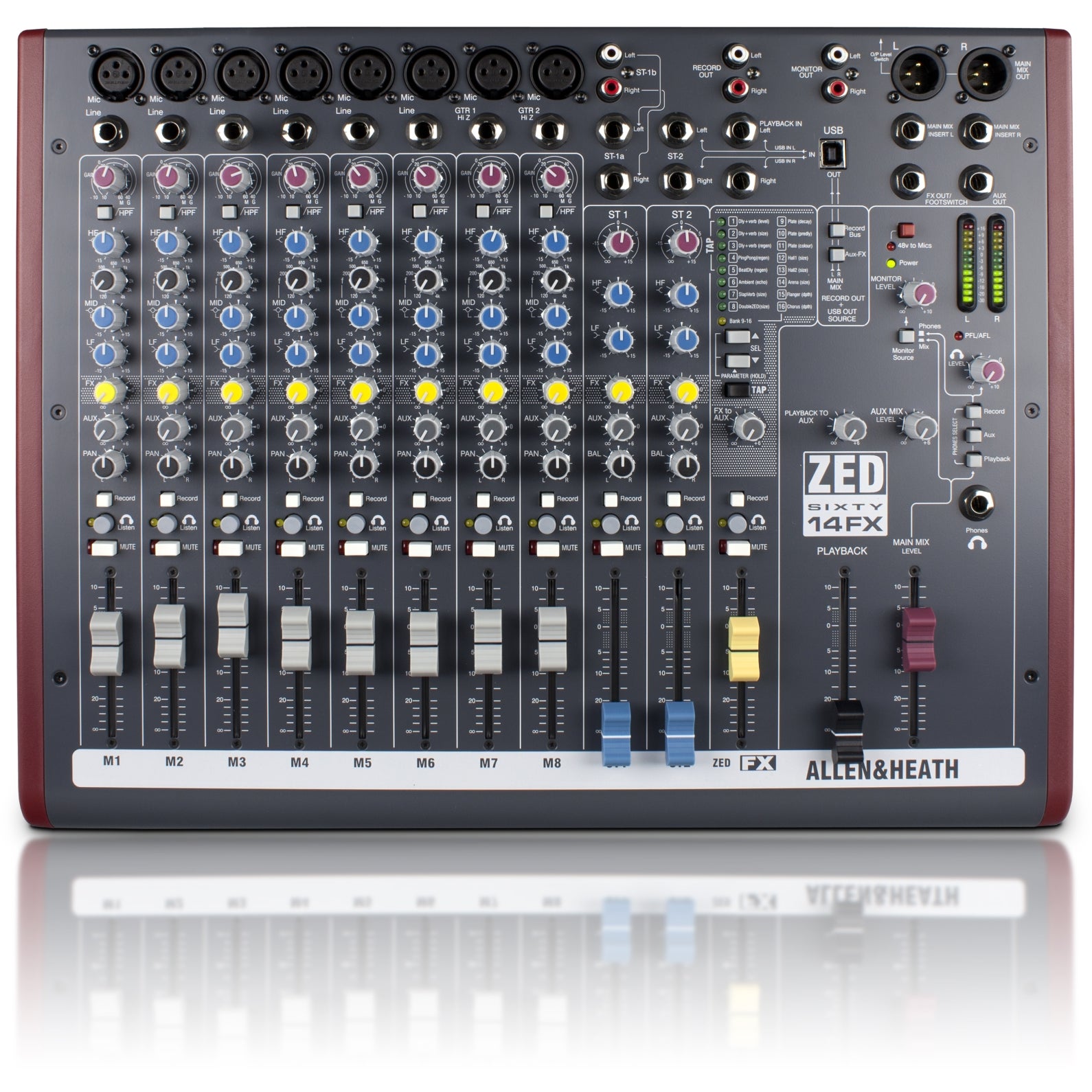 Allen & Heath ZED60-14FX analoog mengpaneel