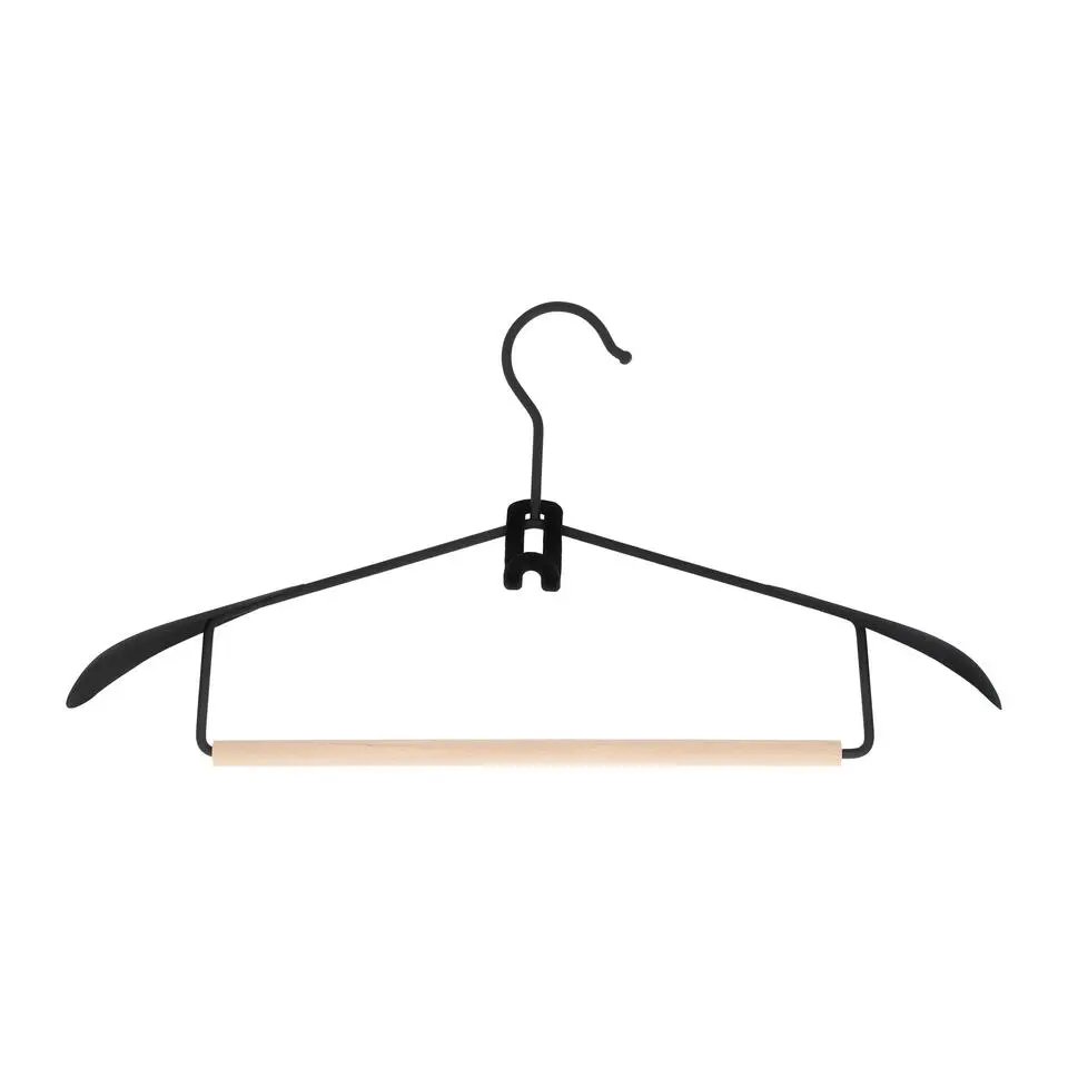 QUVIO Kledinghanger organizer - Set van 10 - Zwart
