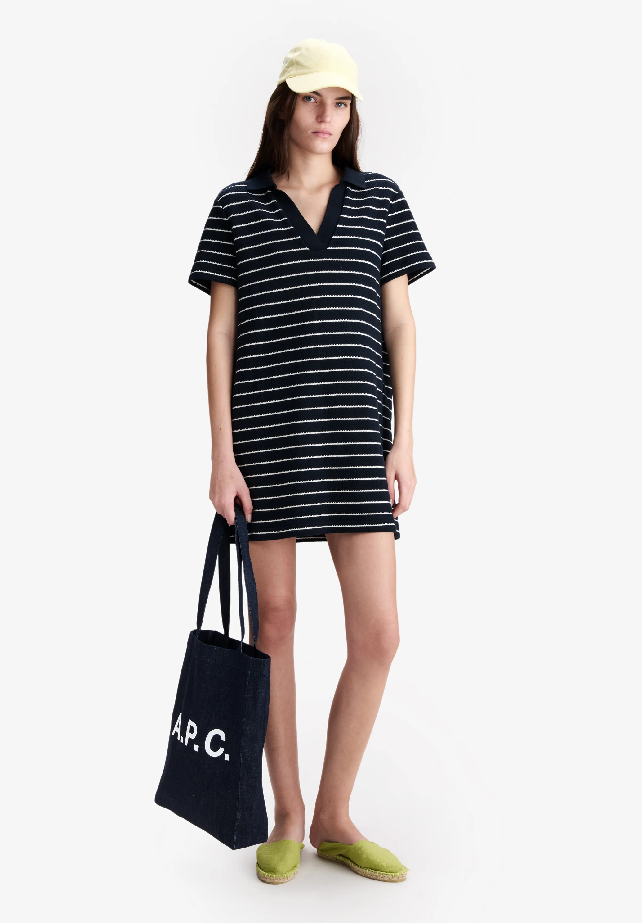 robe polo - Dark navy/ecru