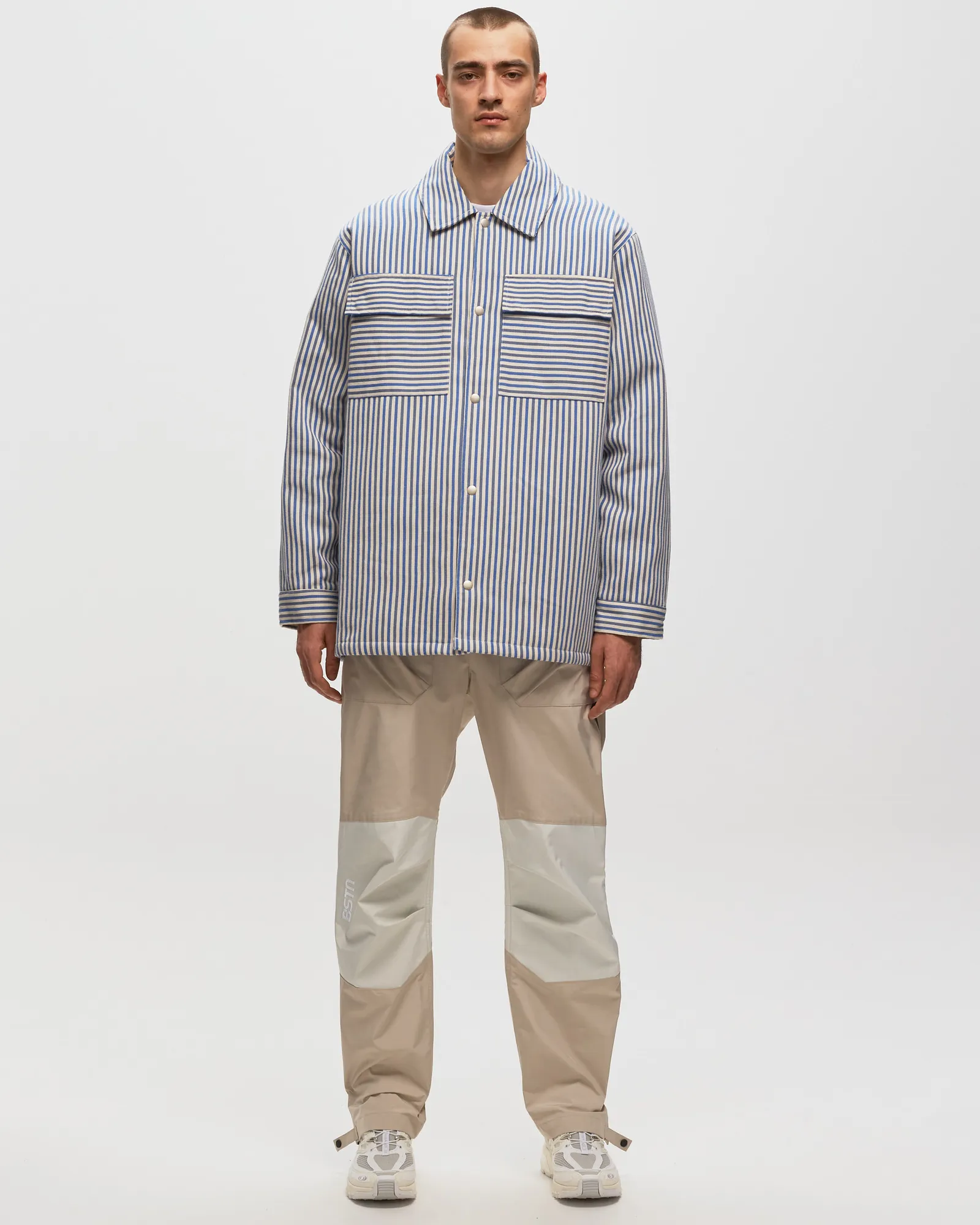 BSTN Brand Padded Striped Overshirt