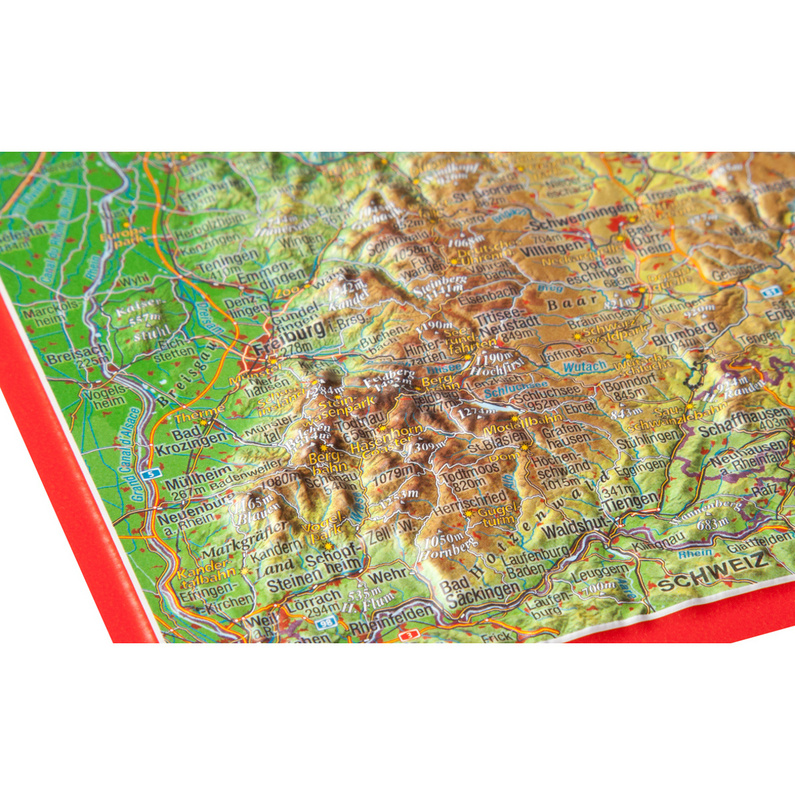 Georelief 3D Reliefpostkarte Schwarzwald