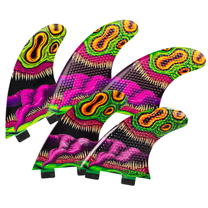 3DFINS Go Hard Mouthy - 5 Fins combo FCS - Medium