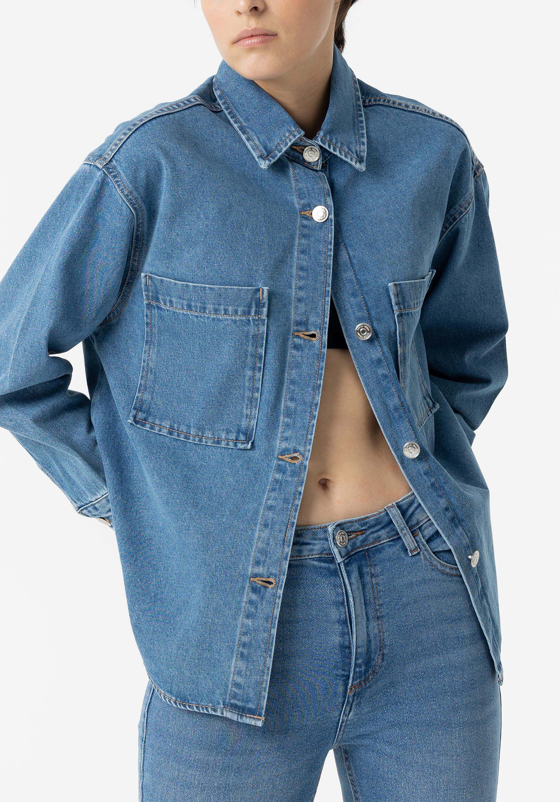 Camisa de Ganga com Bolsos